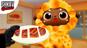 ЖАРЕНЫЙ БАРАН ЗАКАЗАЛ СВОЕГО ДРУГА НА ОБЕД! Cooking Clash VR.