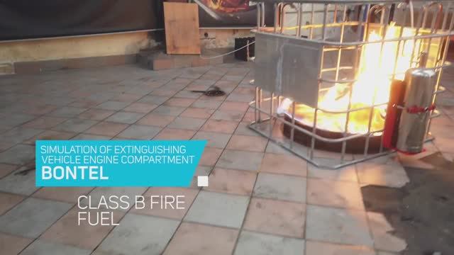 Extinguishing the engine compartment with AUP BONTEL. Fire class "B" (FUEL) смотреть онлайн