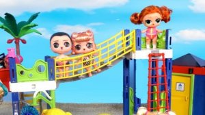 🍿 Семья Куклы ЛОЛ , школьная экскурсия в аквапарк в жару , Утренняя рутина