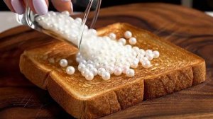 АНИМАЦИЯ! Намазывание золотистых шариков и других металлов на хрустящие тосты ASMR!