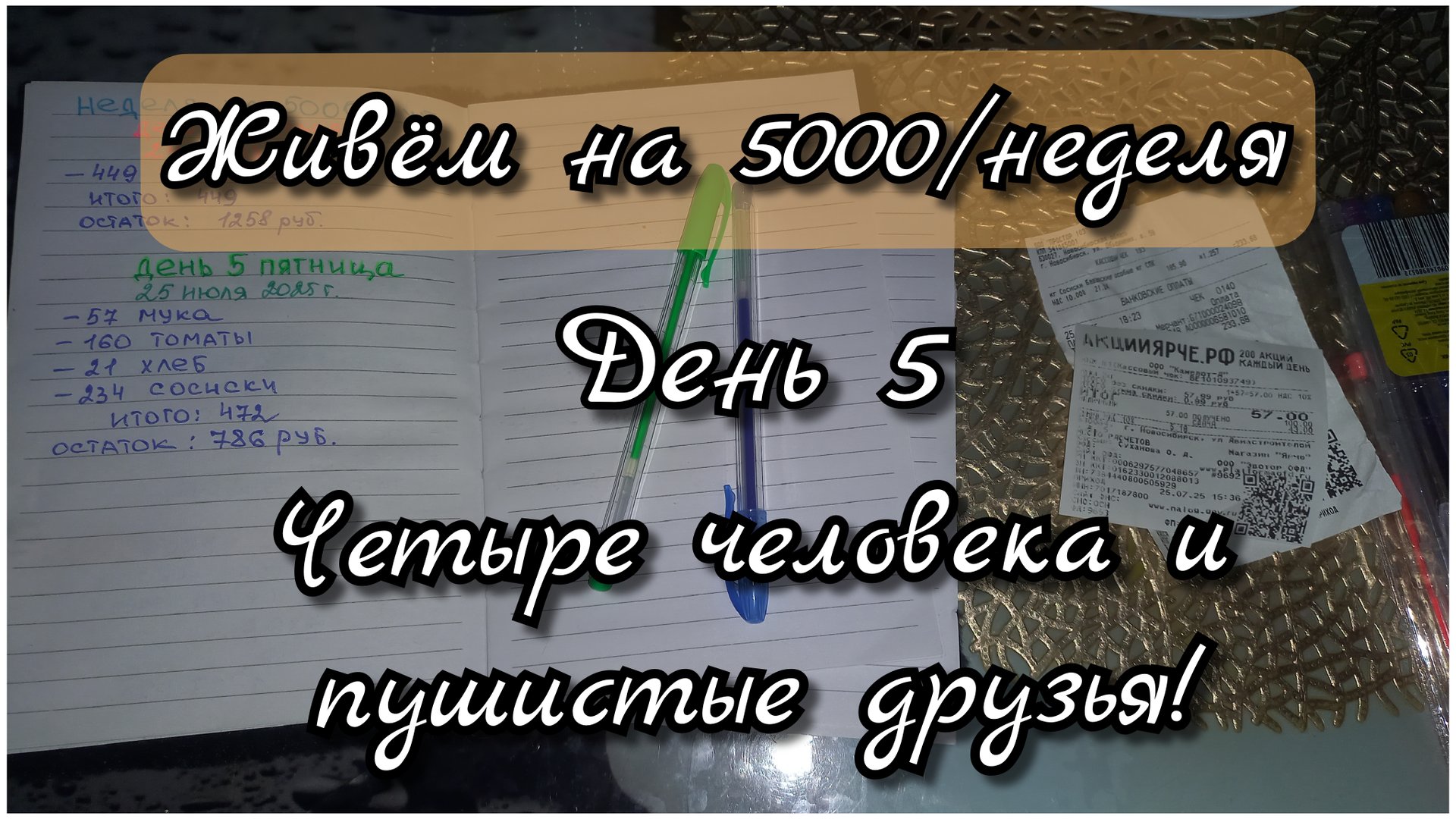 5000 рублей на неделю: Четыре человека и пушистые друзья//день5 смотреть онлайн