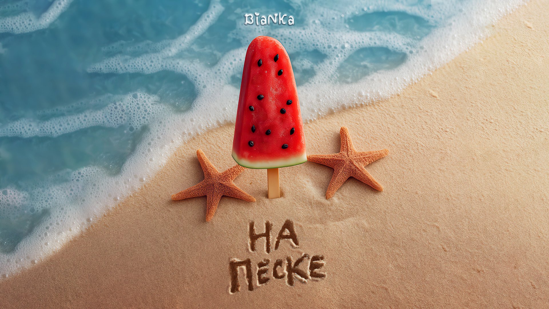 Бьянка - На песке