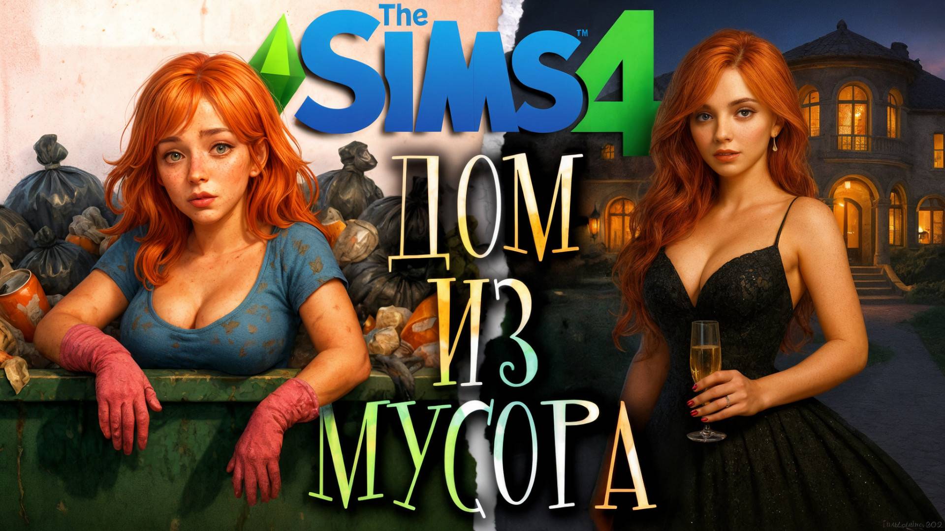 ДОМ ИЗ МУСОРА 🧺 В SIMS 4 🚽 ХАРДКОР смотреть онлайн