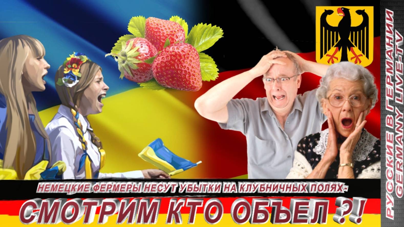 НЕМЕЦКИЕ ФЕРМЕРЫ НЕСУТ УБЫТКИ НА КЛУБНИЧНЫХ ПОЛЯХ - СМОТРИМ КТО ОБЪЕЛ ! смотреть онлайн
