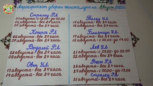 Самые Лучшие Дни для Сбора Урожая Чеснока и Лука в Августе 2025 года! смотреть онлайн