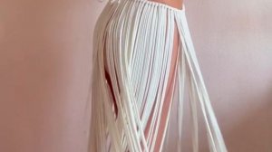 Повторила Юбку в технике макраме бахрома