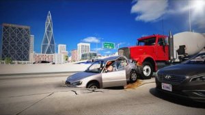 BeamNG.Drive - Дорожные выбоины и аварии