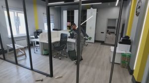 Монтаж каркасных перегородок в офисе Кар-Груп