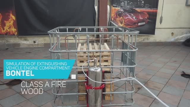 Extinguishing the engine compartment with AUP BONTEL. Fire class "A" (WOOD) смотреть онлайн
