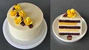 Торт МАНГО-АПЕЛЬСИН🥭🍊 Шоколадный торт с ярким тропическим вкусом⭐️