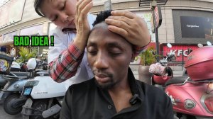 1$ Chinese head Street massage makes me see stars 💫😵_💫