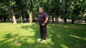 Второй урок по скандинавской ходьбе от инструктора «Московского долголетия»