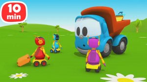 Грузовичок Лева спасает путешествие и строит мега-парковку!