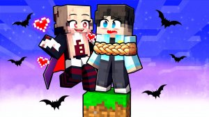 😱 Майкрафт но ОДИН БЛОК с Яндере Вампиршей!