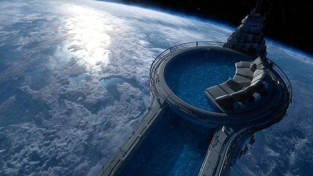 Aquavista ⧫ Soothing Space Ambient Soundscape ⧫ Deep Healing SciFi Music-(1080p30)