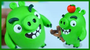 Хитрый Свин из пластилина. Леплю Angry Birds.