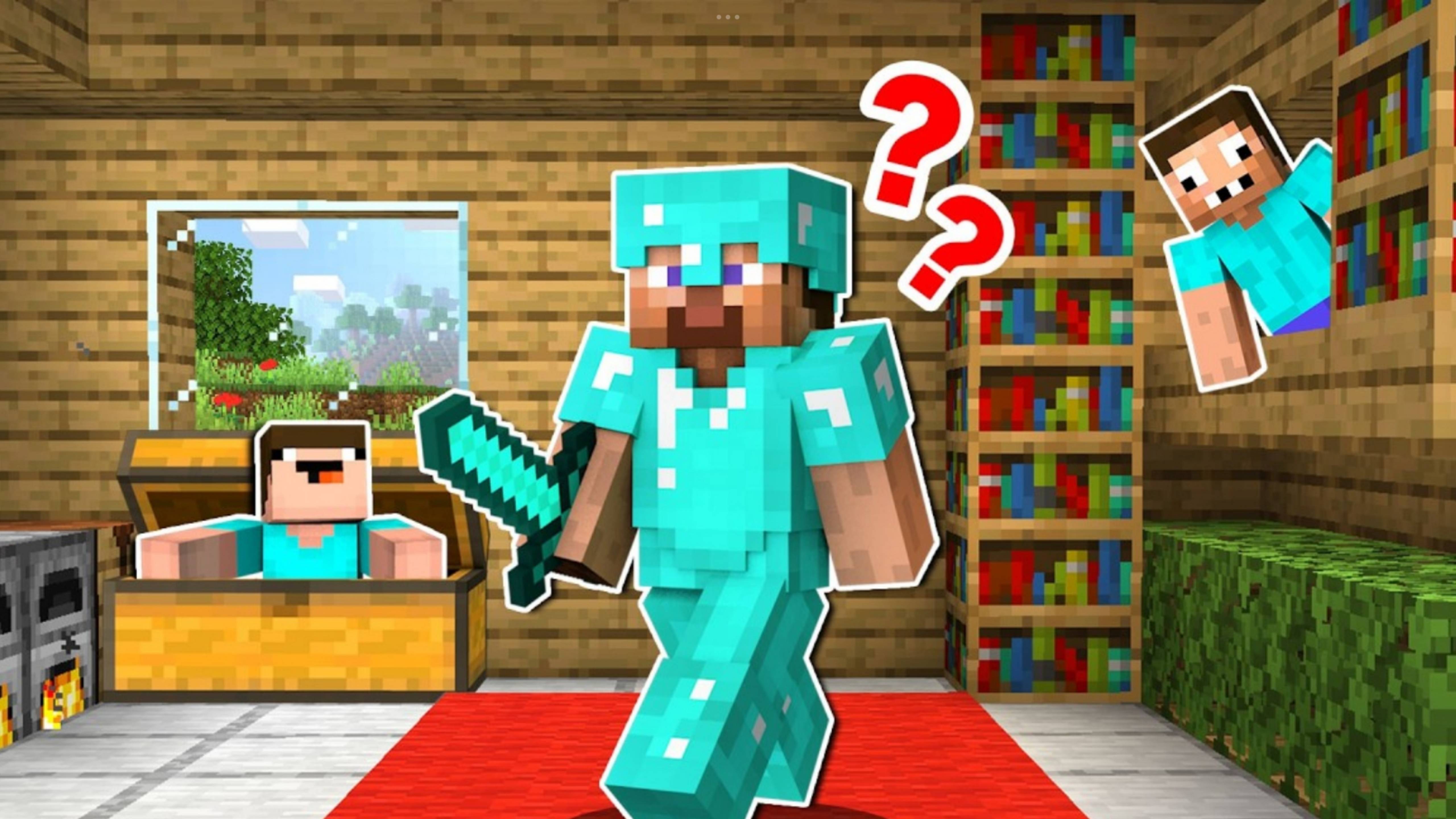 Нуб и про спрятались в секретных тайниках в Майнкрафт! ДакПлей DakPlay смотреть онлайн