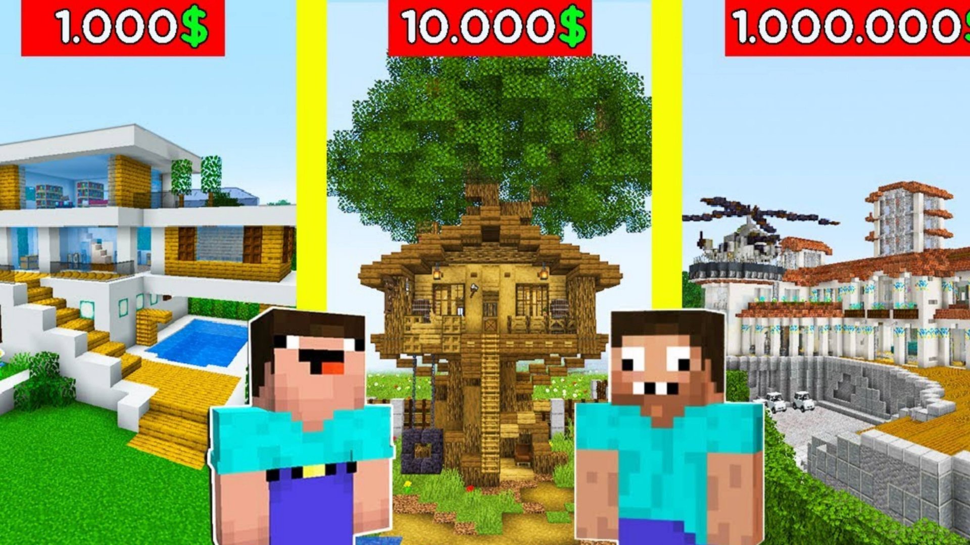 Нуб и про покупают самый дорогой дом в Майнкрафт DakPlay ДакПлей смотреть онлайн