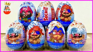 ПИРАТЫ Прилипалы Mega Secret! Сюрпризы, Русалочка Пират, Kinder Surprise unboxing