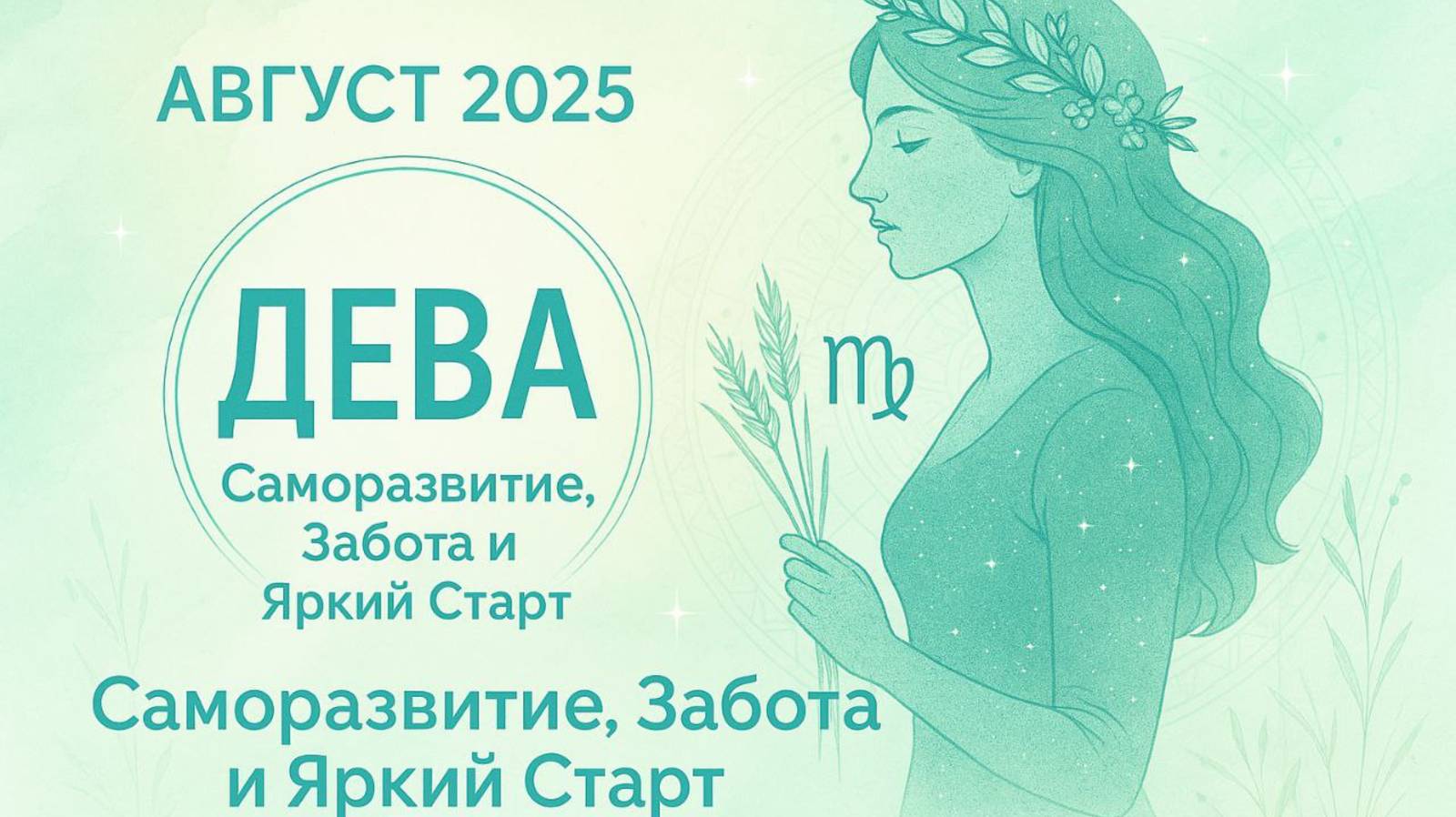 Дева – Август 2025 🔹 Саморазвитие, Забота и Яркий Старт