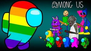 AMONG US -  Гигантская радуга среди нас против Зомби