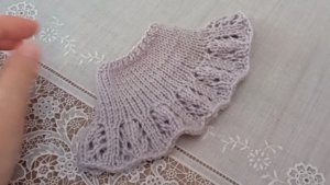 Оформляем край юбки ажурными рюшами