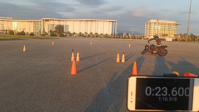 Gymkhana GP 2025 Stage 3 / Андреев Алексей / Triumph Street Triple R / Heat 3: 00:48.29