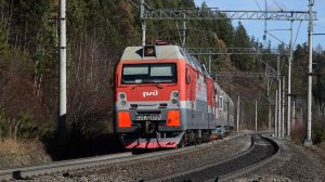 "Ермачонок" Э5К, первый перевальный ЭП1, горы, толкачи, Транссиб. Перегон Большой Луг - Подкаменная