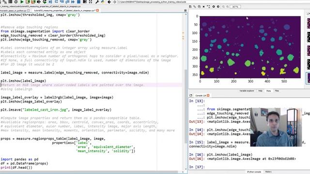 Tutorial 55 - Image segmentation followed by measurements, in python смотреть онлайн