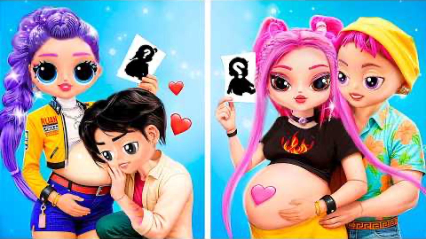 Кейпоп-Охотницы на Демонов стали Мамочками! Поделки для кукол ЛОЛ! смотреть онлайн