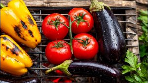 Овощной салат на углях.