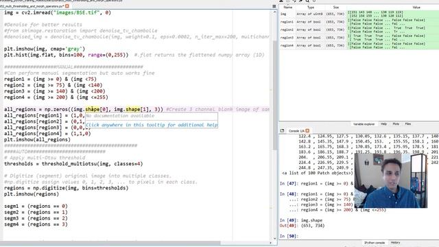 Tutorial 52 - Auto-thresholding for multiple regions using multi-otsu смотреть онлайн