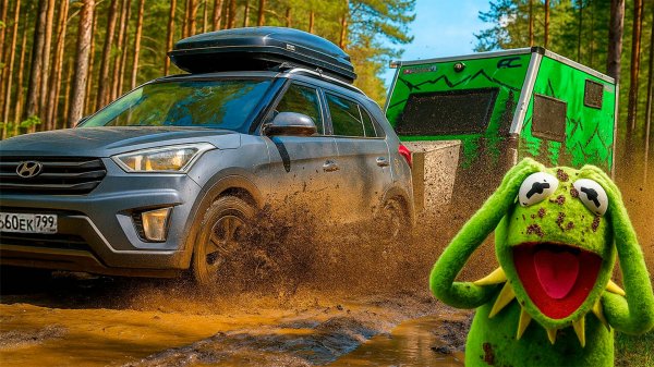 ПРОРЫВ на озеро на городской машине с ДОМОМ НА КОЛЕСАХ Family Campers FC360