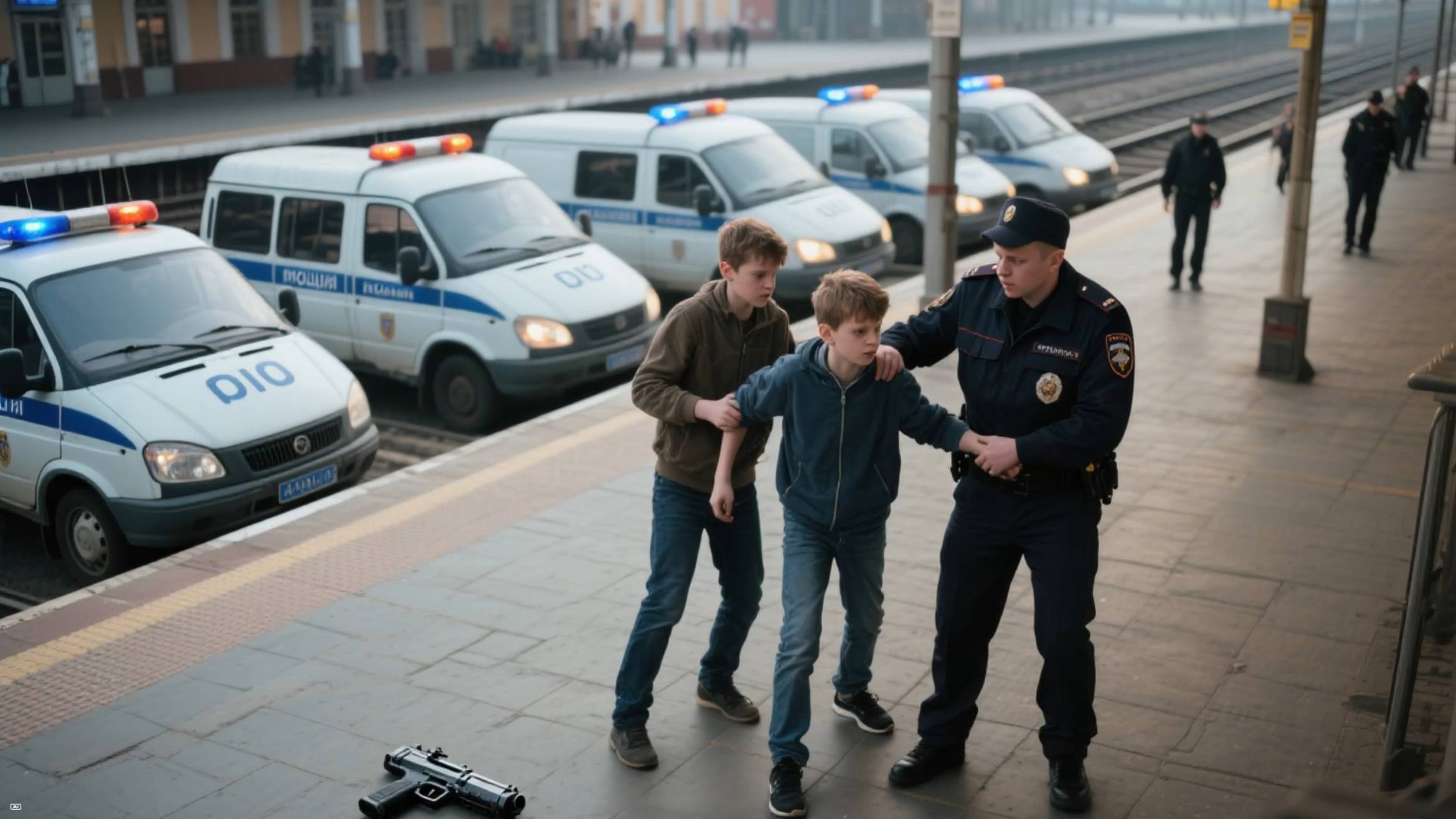 Два подростка из пневматики стреляли в сотрудника транспортной безопасности в Москве смотреть онлайн