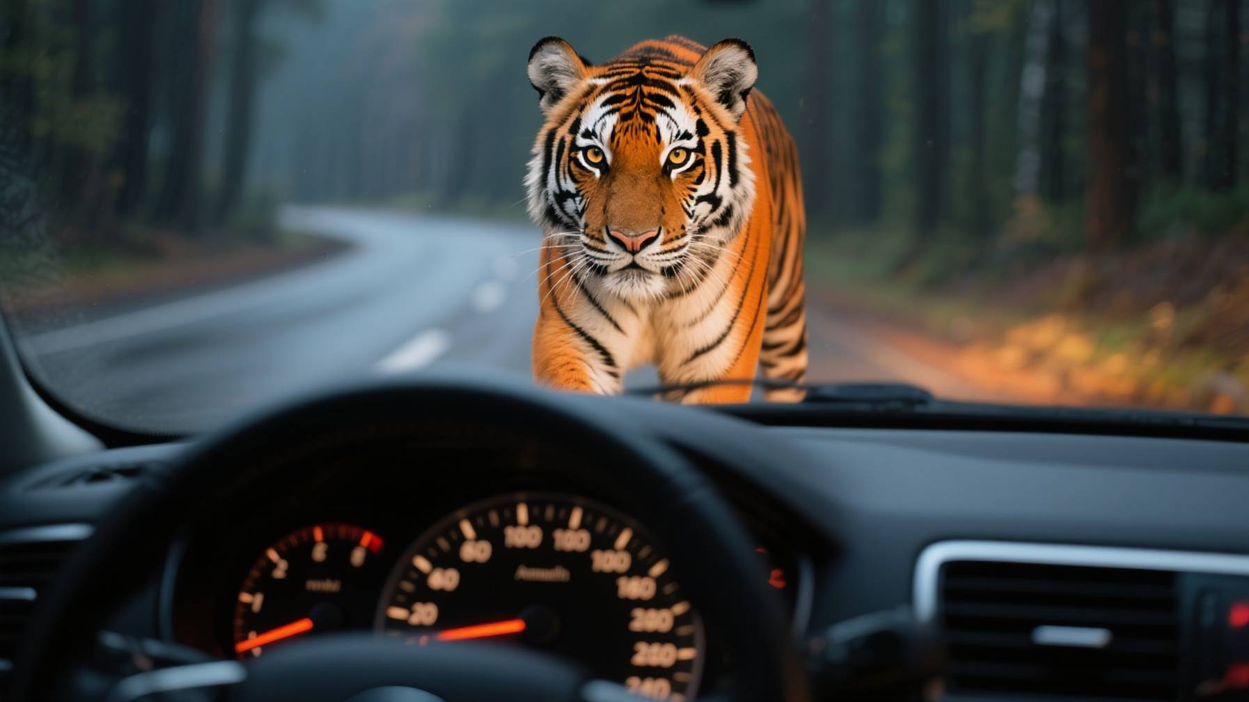 Сбивший амурского тигра водитель двигался с большой скоростью смотреть онлайн