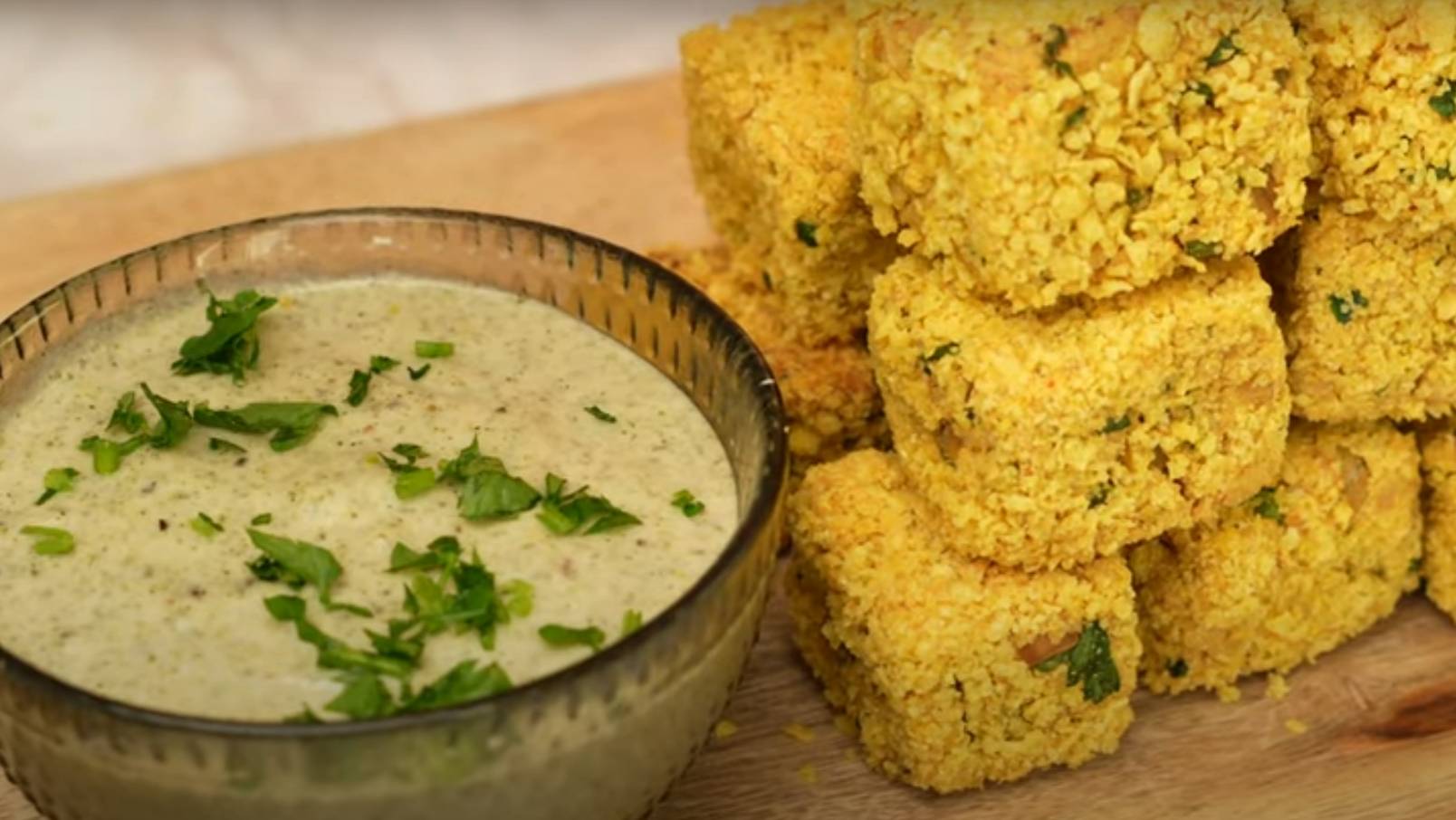 Легкие и богатые белком нутовые кубики! Хрустящая и полезная закуска!