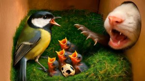 ГНЕЗДО С ПТЕНЦАМИ БЫЛО АТАКОВАНО ХИЩНИКОМ!