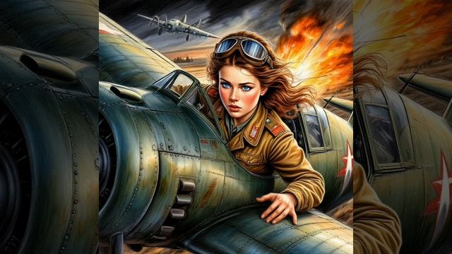 Баллада о военных летчицах. Собранный видеоряд на песню. ВОВ. Ночные ведьмы. СССР