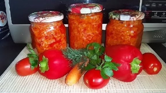 Салат овощной с рисом на зиму!!! Рецепт вкусной заготовки!!! смотреть онлайн