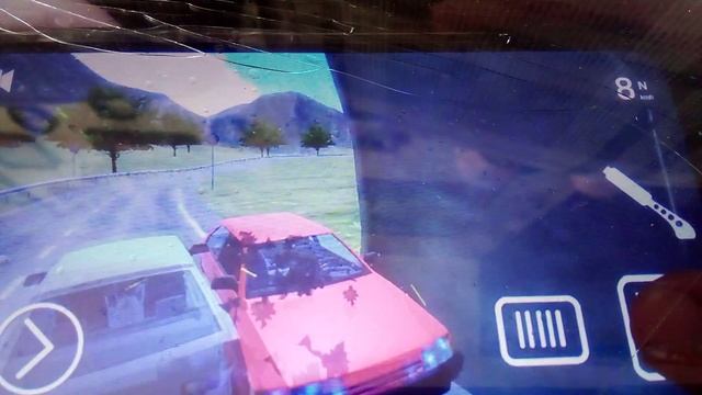 Неудачная езда на красном ВАЗ 2108 по трассе в игре Рашшен карт креш симулятор. Ничего себе.