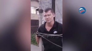 В Покровке родители привязали к столбу мужчину, пристававшего к их детям
