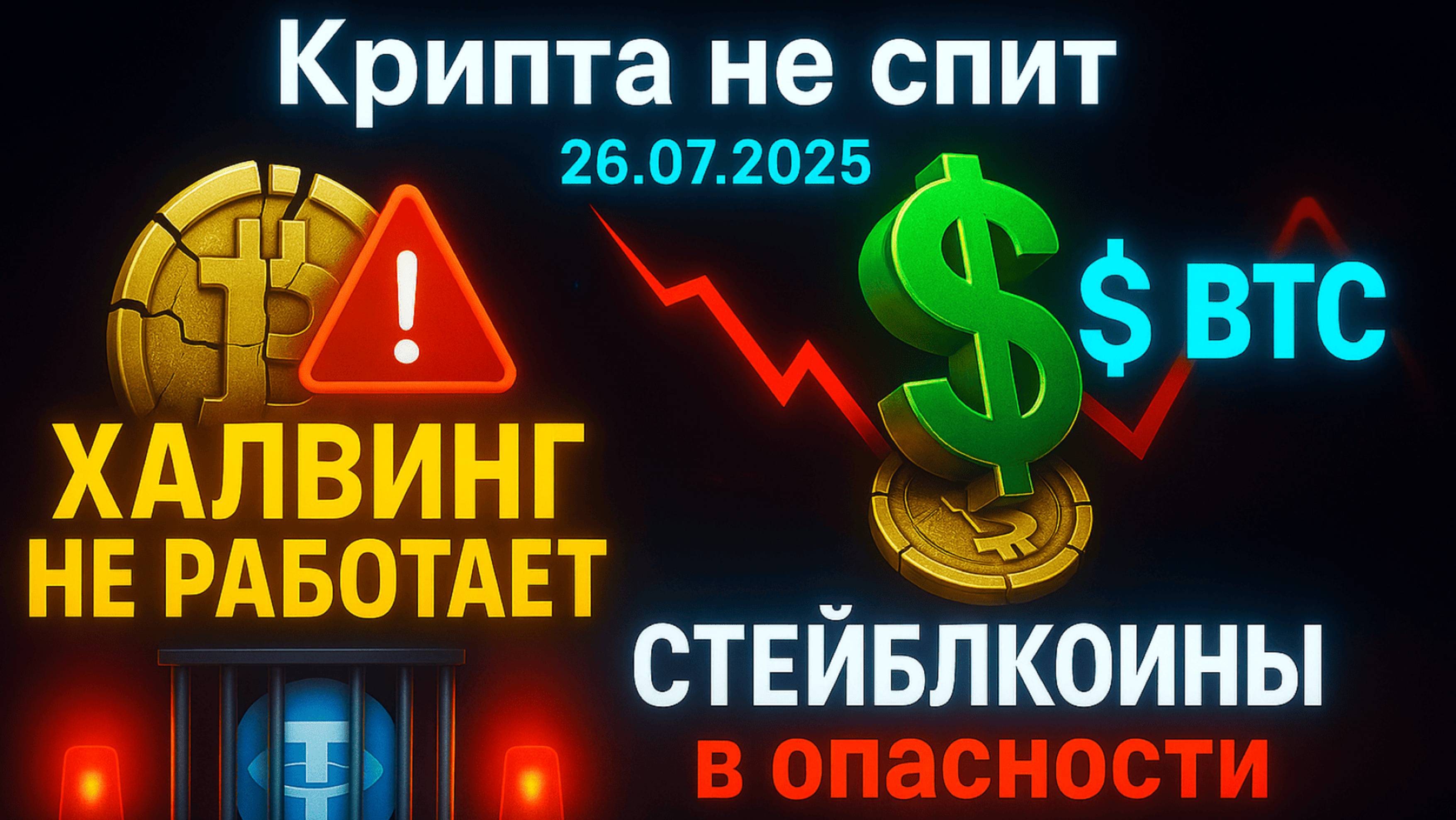 КРИПТА НОВОСТИ 26.07.2025 | ХАЛВИНГ НЕ РАБОТАЕТ | ДОЛЛАР УБИВАЕТ БИТКОИН | СТЕЙБЛКОИНЫ В ОПАСНОСТИ смотреть онлайн