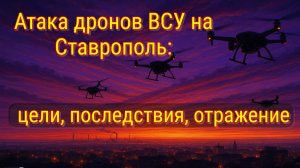 Атака дронов ВСУ на Ставрополь: цели, последствия, отражение