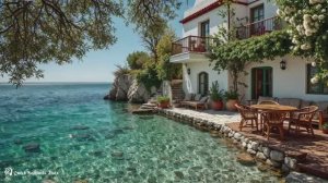 Coffee Shop Jazz Relaxing•Peaceful Morning In Balcony By The Seaside With Tranquil Jazz For Calm Day