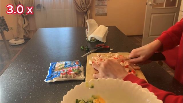 Салат с крабовыми палочками