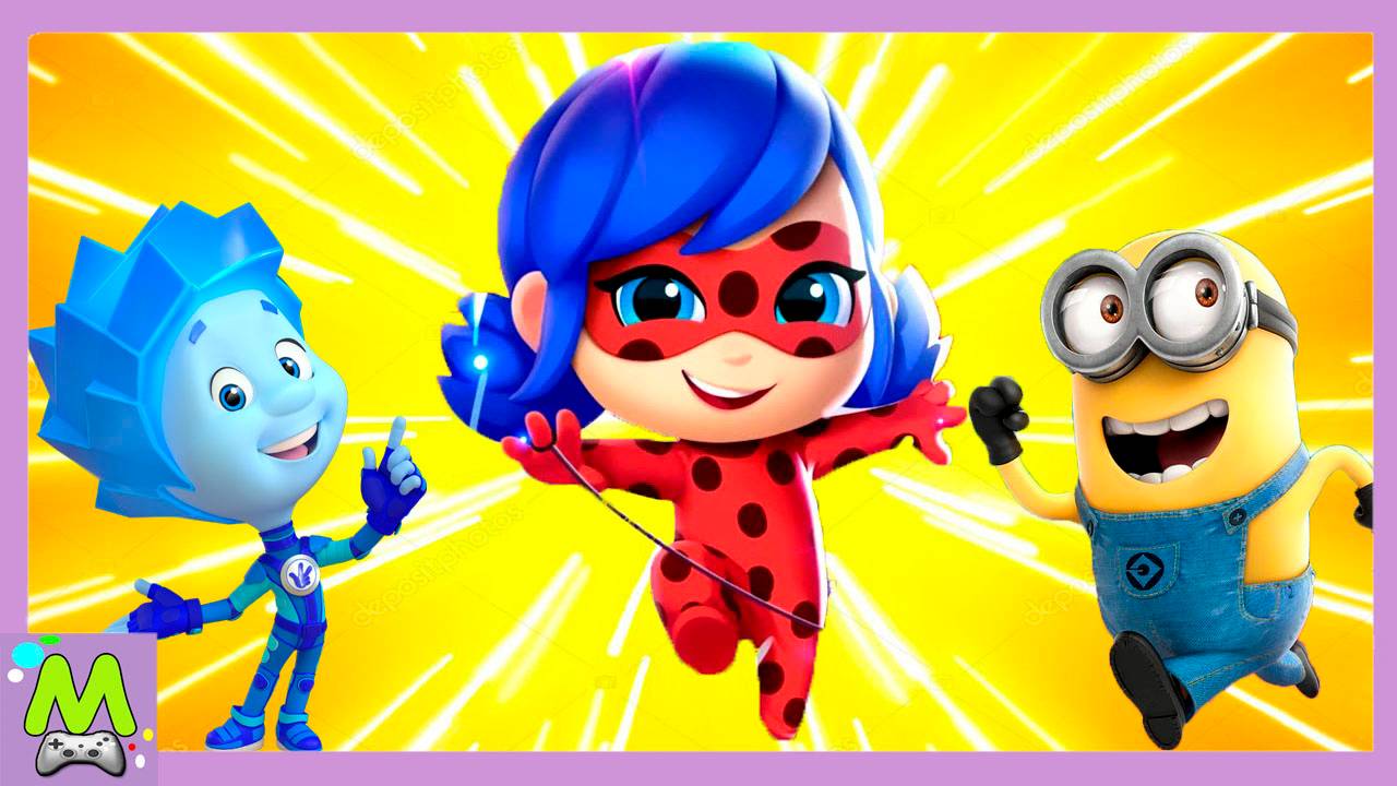 Фиксики против Миньонов и Говорящего Тома Леди-Баг.Гонки на Скорость.Кто Быстрее смотреть онлайн