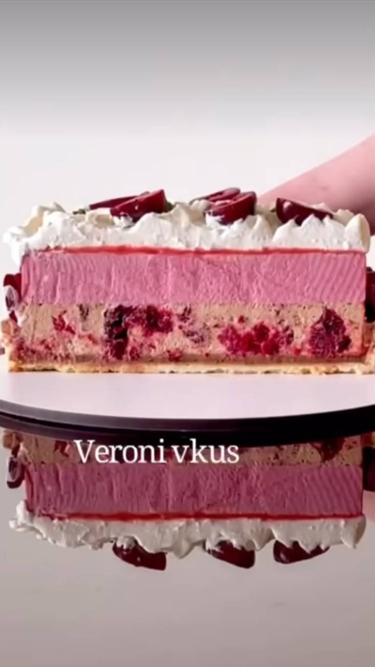 Муссовая прослойка для торта «Сливочная вишня»🍒 смотреть онлайн