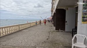 Сочи пляж Лоо сегодня 27 июля 2025. Обстановка на пляже, какая погода сейчас, Чёрное море сейчас