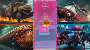 Корабль-монстр🆚 Монстр школьного автобуса🆚 Монстр полицейской машины🆚 Пожиратель поездов