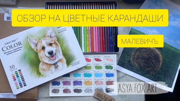 ОБЗОР НА ЦВЕТНЫЕ КАРАНДАШИ МАЛЕВИЧЪ GRAF'ART pro COlOR |ASYAFOXART